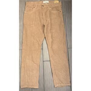 Paper Denim & Cloth Mens Khaki Corduroy Pants Size 34x30 NWT Cotton Straight Leg